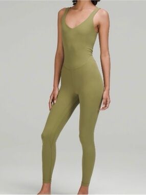 lululemon athletica Olive Green Strappy Jumpsuit
